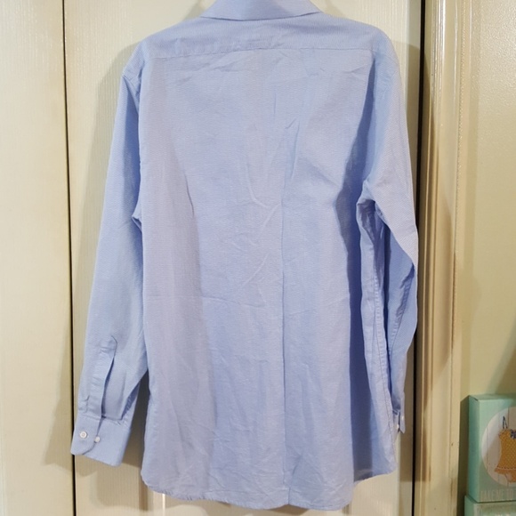 Men's Express Blue & White Button Down. Sz Med. - Picture 3 of 6